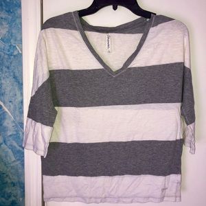 Aeropostale Striped V-Neck